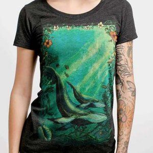 Curbside Clothing Whales Triblend Tee S